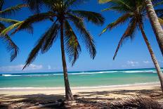 Beach with Turquoise Water and White Sand-pashapixel-Photographic Print