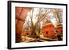 Pashupati Temple tombs, Kathmandu, Nepal, Asia-Laura Grier-Framed Photographic Print