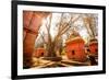 Pashupati Temple tombs, Kathmandu, Nepal, Asia-Laura Grier-Framed Photographic Print