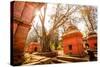 Pashupati Temple tombs, Kathmandu, Nepal, Asia-Laura Grier-Stretched Canvas