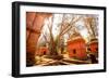 Pashupati Temple tombs, Kathmandu, Nepal, Asia-Laura Grier-Framed Photographic Print