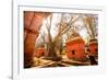 Pashupati Temple tombs, Kathmandu, Nepal, Asia-Laura Grier-Framed Photographic Print