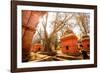 Pashupati Temple tombs, Kathmandu, Nepal, Asia-Laura Grier-Framed Photographic Print