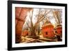 Pashupati Temple tombs, Kathmandu, Nepal, Asia-Laura Grier-Framed Photographic Print