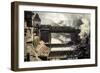 Pashupatinath Cremation Ghats Alongside the Bagmati River-Andrew Taylor-Framed Photographic Print