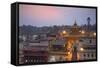 Pashupatinath Temple at Dusk, UNESCO World Heritage Site, Kathmandu, Nepal, Asia-Ian Trower-Framed Stretched Canvas