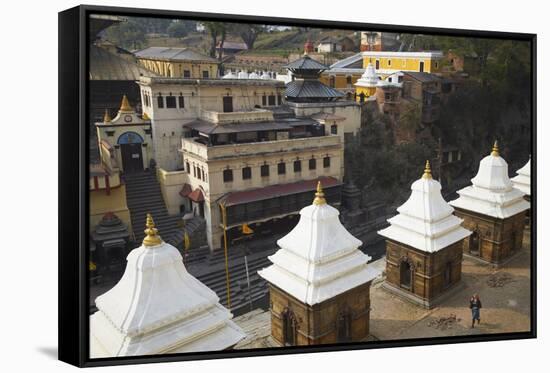 Pashupatinath Temple, UNESCO World Heritage Site, Kathmandu, Nepal, Asia-Ian Trower-Framed Stretched Canvas