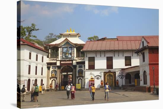 Pashupatinath Temple, UNESCO World Heritage Site, Kathmandu, Nepal, Asia-Ian Trower-Stretched Canvas