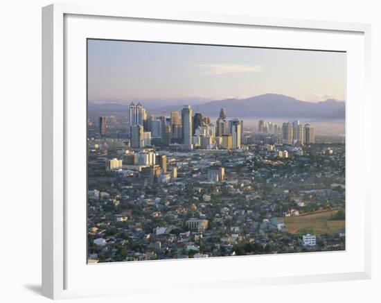 Pasig City Business Area Skyline, Manila, Philippines-Steve Vidler-Framed Photographic Print