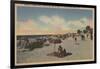 Pass-a-Grille Beach, Florida - Sunbathers on Beach-Lantern Press-Framed Art Print