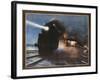 Pass in the Night, the Twentieth Century Limited of the New York Central Lines Poster-W.H. Foster-Framed Giclee Print