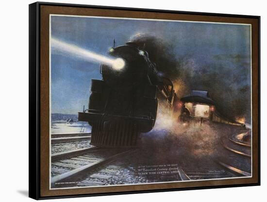 Pass in the Night, the Twentieth Century Limited of the New York Central Lines Poster-W.H. Foster-Framed Stretched Canvas