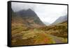 Pass of Glencoe - Overcast Day. Scotland's Highland. Spring-A_nella-Framed Stretched Canvas