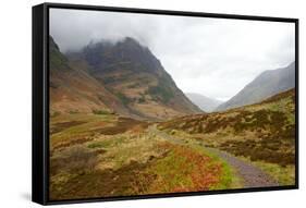 Pass of Glencoe - Overcast Day. Scotland's Highland. Spring-A_nella-Framed Stretched Canvas