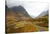 Pass of Glencoe - Overcast Day. Scotland's Highland. Spring-A_nella-Stretched Canvas