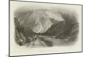Pass of Nant Ffrancon, North Wales-null-Mounted Giclee Print
