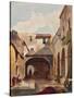 Passage and Street with Figures-Giacinto Gigante-Stretched Canvas