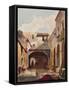 Passage and Street with Figures-Giacinto Gigante-Framed Stretched Canvas
