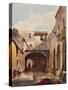 Passage and Street with Figures-Giacinto Gigante-Stretched Canvas