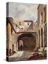 Passage and Street with Figures-Giacinto Gigante-Stretched Canvas