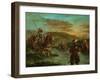 Passage d'un gue au Maroc-Fording a river in Morocco. Canvas, 60 x 75 cm, 1858 R. F.1987.-Eugene Delacroix-Framed Giclee Print