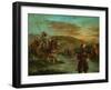 Passage d'un gue au Maroc-Fording a river in Morocco. Canvas, 60 x 75 cm, 1858 R. F.1987.-Eugene Delacroix-Framed Giclee Print