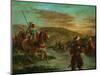 Passage d'un gue au Maroc-Fording a river in Morocco. Canvas, 60 x 75 cm, 1858 R. F.1987.-Eugene Delacroix-Mounted Giclee Print