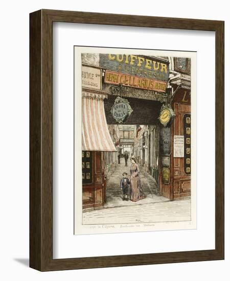 Passage de l'Opéra: Boulevard des Italiens-Adolphe Martial-Potémont-Framed Giclee Print