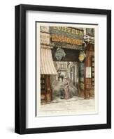 Passage de l'Opéra: Boulevard des Italiens-Adolphe Martial-Potémont-Framed Giclee Print