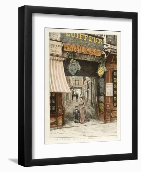 Passage de l'Opéra: Boulevard des Italiens-Adolphe Martial-Potémont-Framed Giclee Print