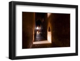 Passage in Buddhist Temple with Incidental Ray of Light in Bagan, Myanmar-Harry Marx-Framed Photographic Print