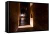 Passage in Buddhist Temple with Incidental Ray of Light in Bagan, Myanmar-Harry Marx-Framed Stretched Canvas