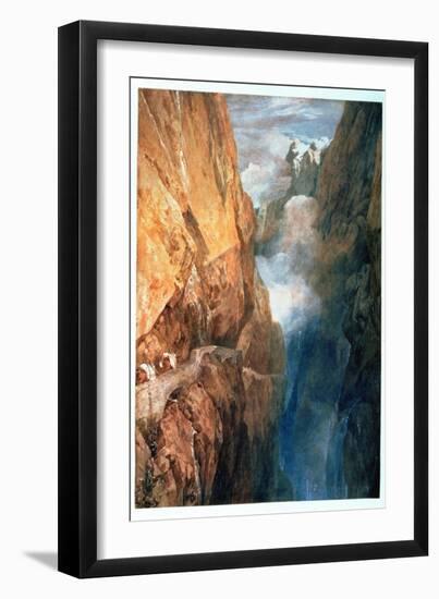 Passage of Mount St. Gotthard from the Devil's Bridge, 1804-JMW Turner-Framed Giclee Print