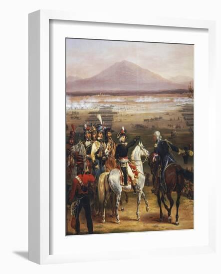 Passage of the Tagliamento in Front of Valvasone Led by General Napoleon Bonaparte-Hippolyte Lecomte-Framed Giclee Print