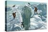 Passage Through Ice Crevasse, Chamonix, France-null-Stretched Canvas