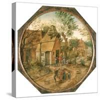 Passage Through the Village, C1584-1637-Pieter Brueghel the Younger-Stretched Canvas