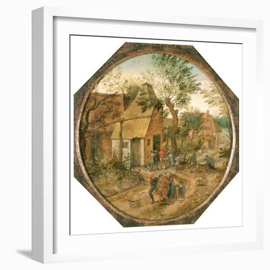 Passage Through the Village, C1584-1637-Pieter Brueghel the Younger-Framed Giclee Print