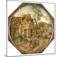 Passage Through the Village, C1584-1637-Pieter Brueghel the Younger-Mounted Giclee Print