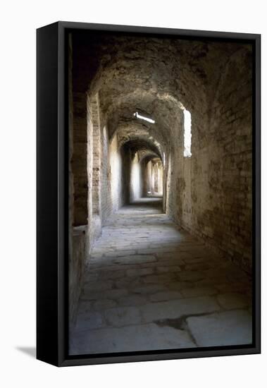 Passageway under the Terraces of the Amphitheatre of Italica-null-Framed Stretched Canvas