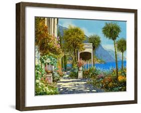 Passeggiata al Lago-Guido Borelli-Framed Art Print