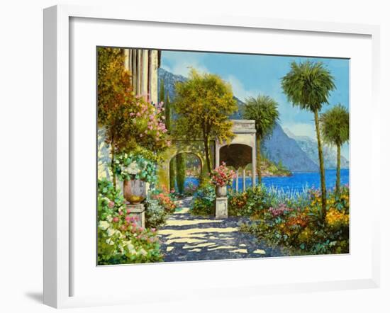 Passeggiata al Lago-Guido Borelli-Framed Art Print