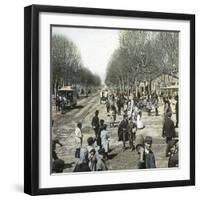 Passeig De Gracia, Barcelona (Spain), Circa 1880-Leon, Levy et Fils-Framed Photographic Print