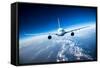 Passenger Airliner Flying in the Clouds-Andrey Armyagov-Framed Stretched Canvas