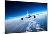 Passenger Airliner Flying in the Clouds-Andrey Armyagov-Mounted Photographic Print