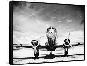 Passenger Airplane on Runway-Philip Gendreau-Framed Stretched Canvas