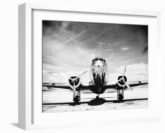 Passenger Airplane on Runway-Philip Gendreau-Framed Photographic Print