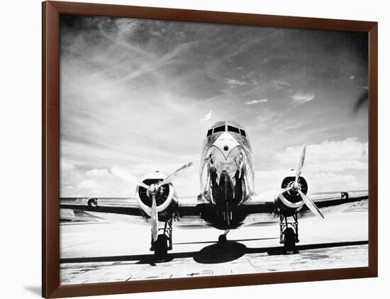 Passenger Airplane on Runway-Philip Gendreau-Framed Photographic Print