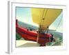 Passenger and Pilot in Biplane over Tulip Fields, Skagit Valley, Washington, USA-Stuart Westmoreland-Framed Photographic Print