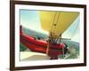 Passenger and Pilot in Biplane over Tulip Fields, Skagit Valley, Washington, USA-Stuart Westmoreland-Framed Photographic Print