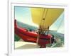 Passenger and Pilot in Biplane over Tulip Fields, Skagit Valley, Washington, USA-Stuart Westmoreland-Framed Photographic Print